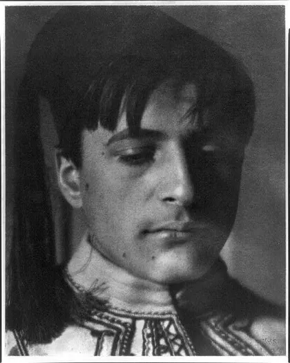George Demetrios in Greek folk costume, face, 1913