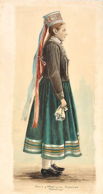 Latvian woman from Grobiņa region, 1895