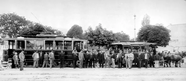 The last Buda horse tram, Budapest, 1898