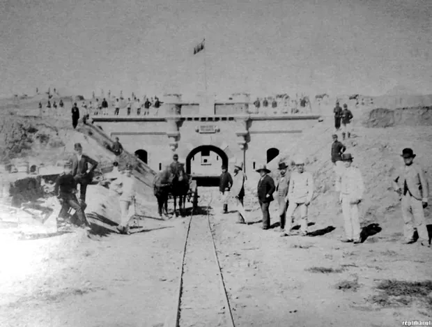Aspect during the works, Bucharest, 1900