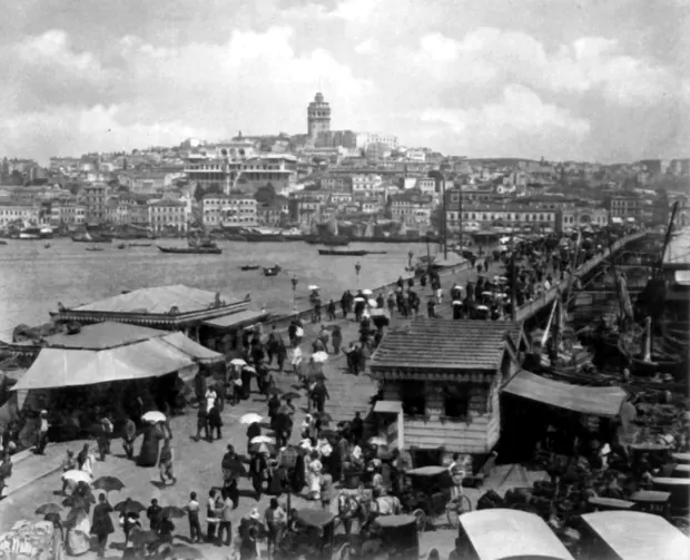 Galata from the bridge, Istanbul, 1880