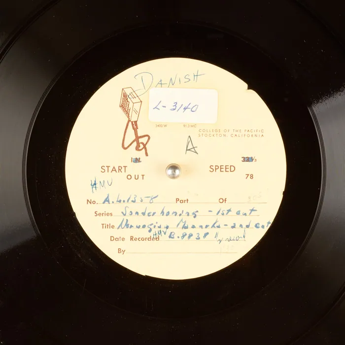 Original record for Sonderhoning-1st cut; Norwegian Mazurka-2nd cut