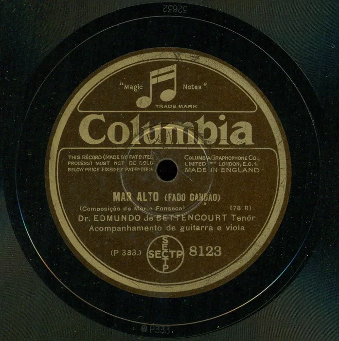 Original record for Mar alto - Fado cancao