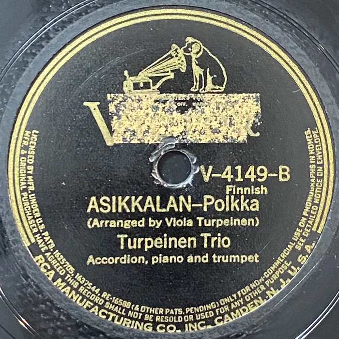 Original record for Asikkalan (Polkka), Finnish
